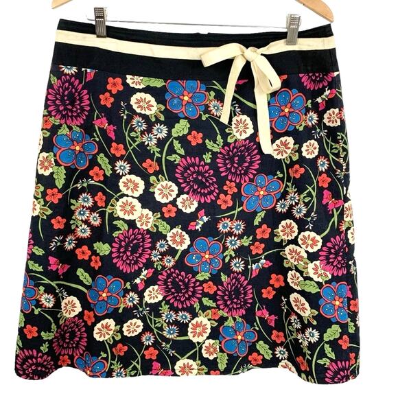 Mix Nouveau Women Floral Black Mini Skirt Whimsigoth Grunge Rockabilly Size 12 - Picture 1 of 8